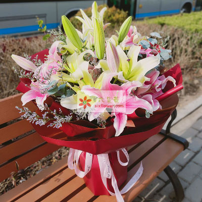 鄂州8支多头百合，万事如意喜上加喜